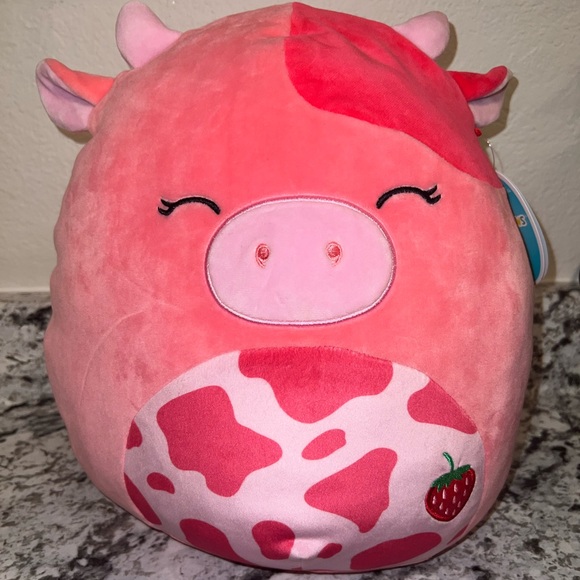 Squishmallows Other - Squishmallows HTF 12” Calynda the strawberry cow